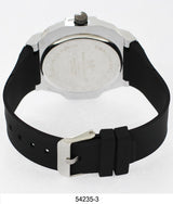 5423-Montres Carlo CZ Stone Case Watch With Silicone Band
