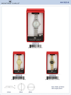 5025-B Boxed Metal Bracelet Watch
