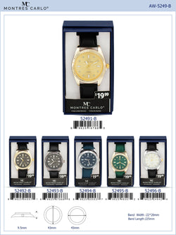 5249-B Vegan Leather Band Watch Gift Box Edition